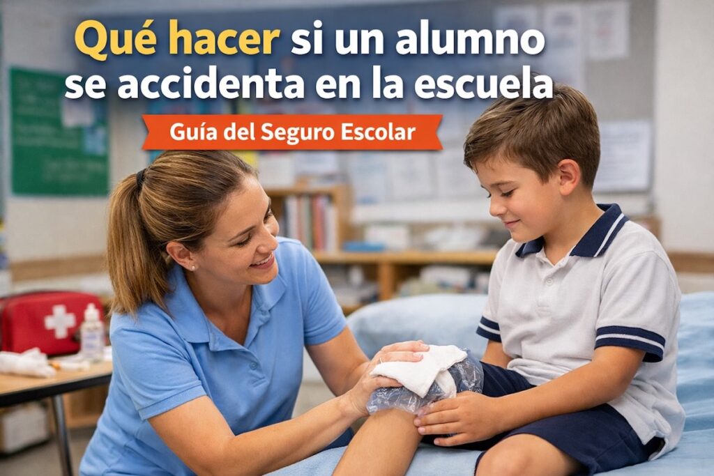 qué hacer si un alumno se accidenta en la escuela